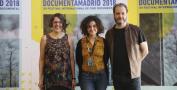 Los directores de DocumentaMadrid con Elena Molina