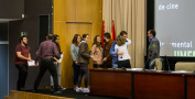 Ganadores de la convocatoria "Por las Facultades del cine" en la Universidad Complutense de Madrid © DocumentaMadrid / Juan Yelin